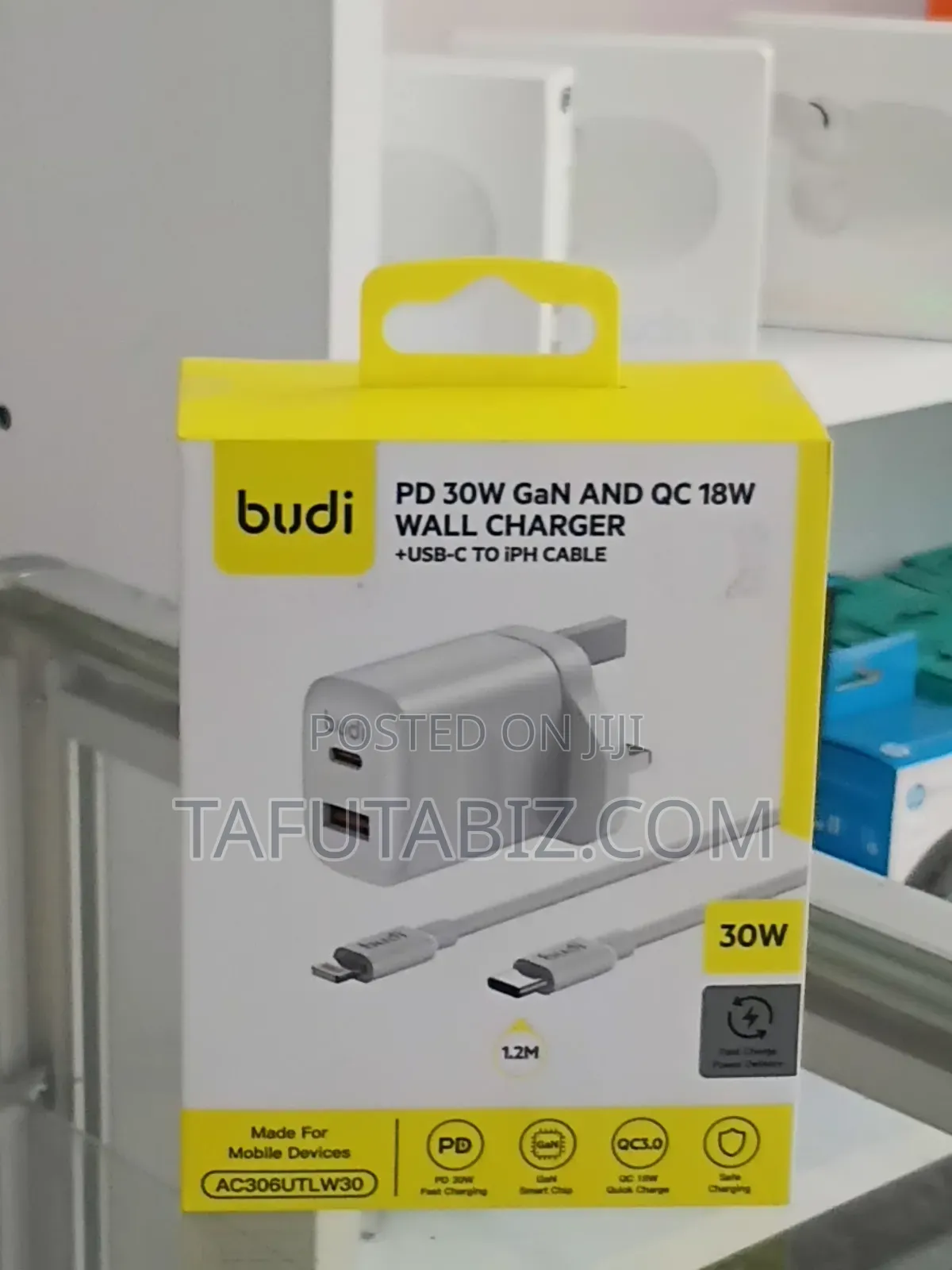 Budi Pd 30w Gan and 18w Wall Charger