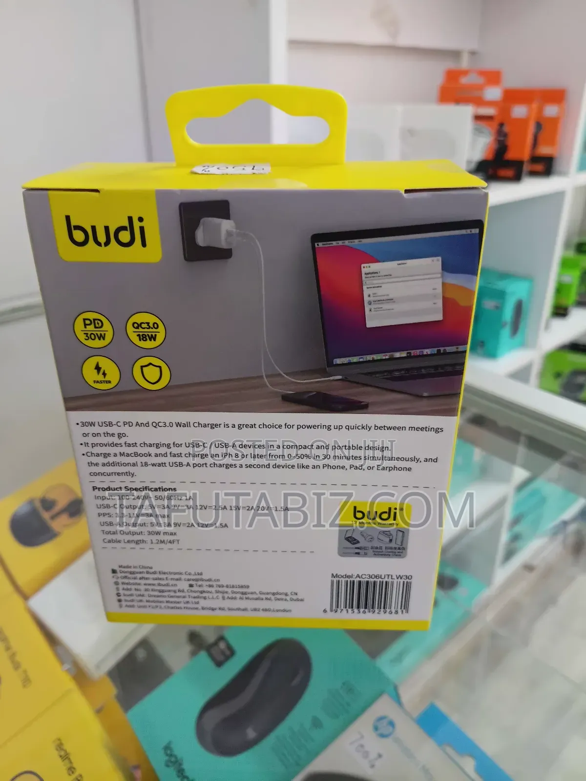 Budi Pd 30w Gan and 18w Wall Charger