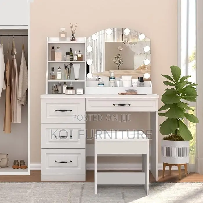 Dressers; White Home Bedroom Compelementary Vanity Set