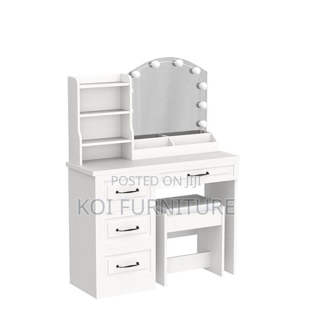 Dressers; White Home Bedroom Compelementary Vanity Set - thumbnail 2