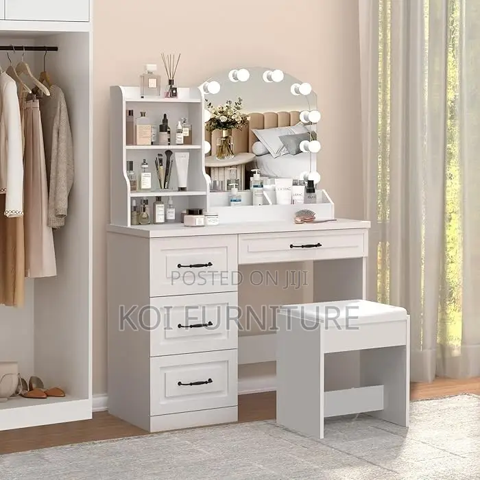 Dressers; White Home Bedroom Compelementary Vanity Set