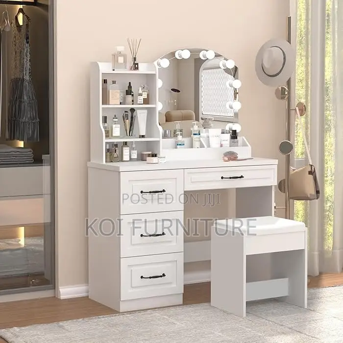 Dressers; White Home Bedroom Compelementary Vanity Set