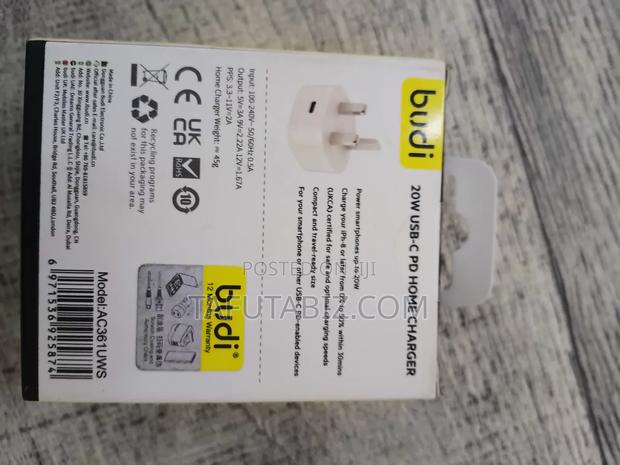 Budi 20w Usb- C Pd Home Charger. - thumbnail 4