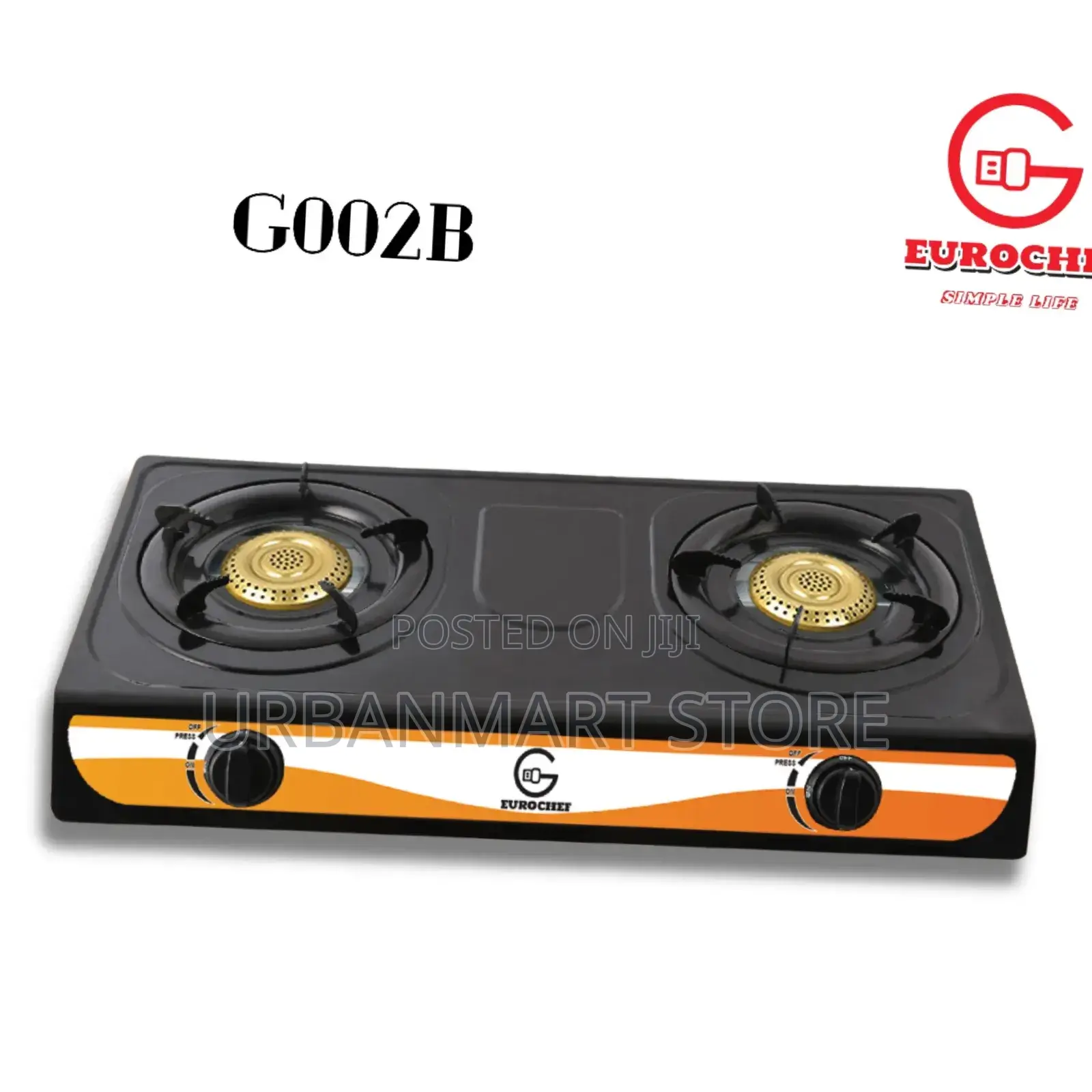 Eurochef 2 Burner Gas Cooker – Stainless Steel Table Top