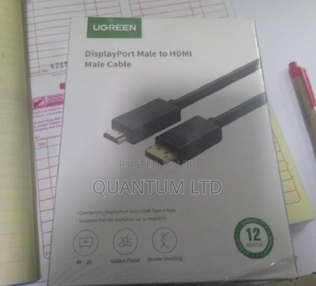 Ugreen Displayport Male to Hdmi Male Cable 2m (Black) - Dp101