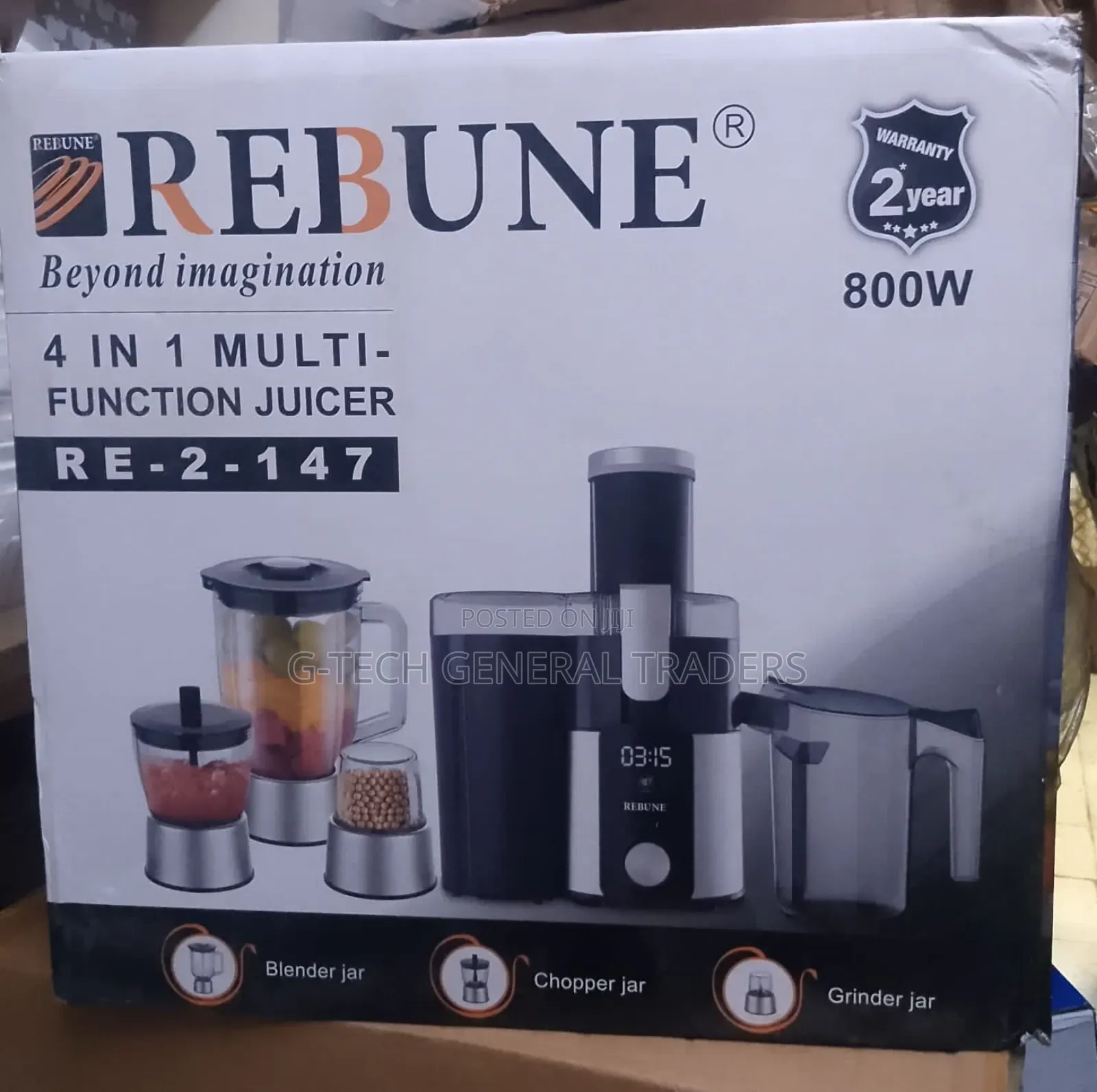 Rebune 4in1 Commercial and Home Use Multi Functional Food Processor