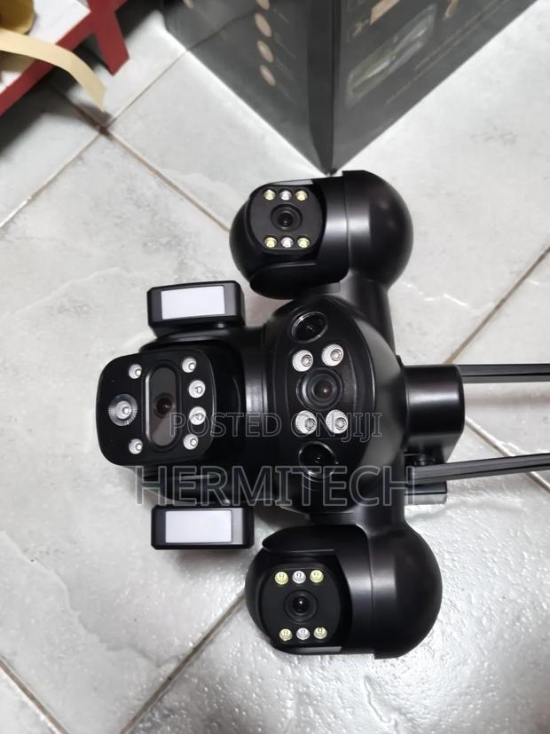 Reliable CCTV Camera With Quad Lens 4g Solar Powered Two Solar Panels