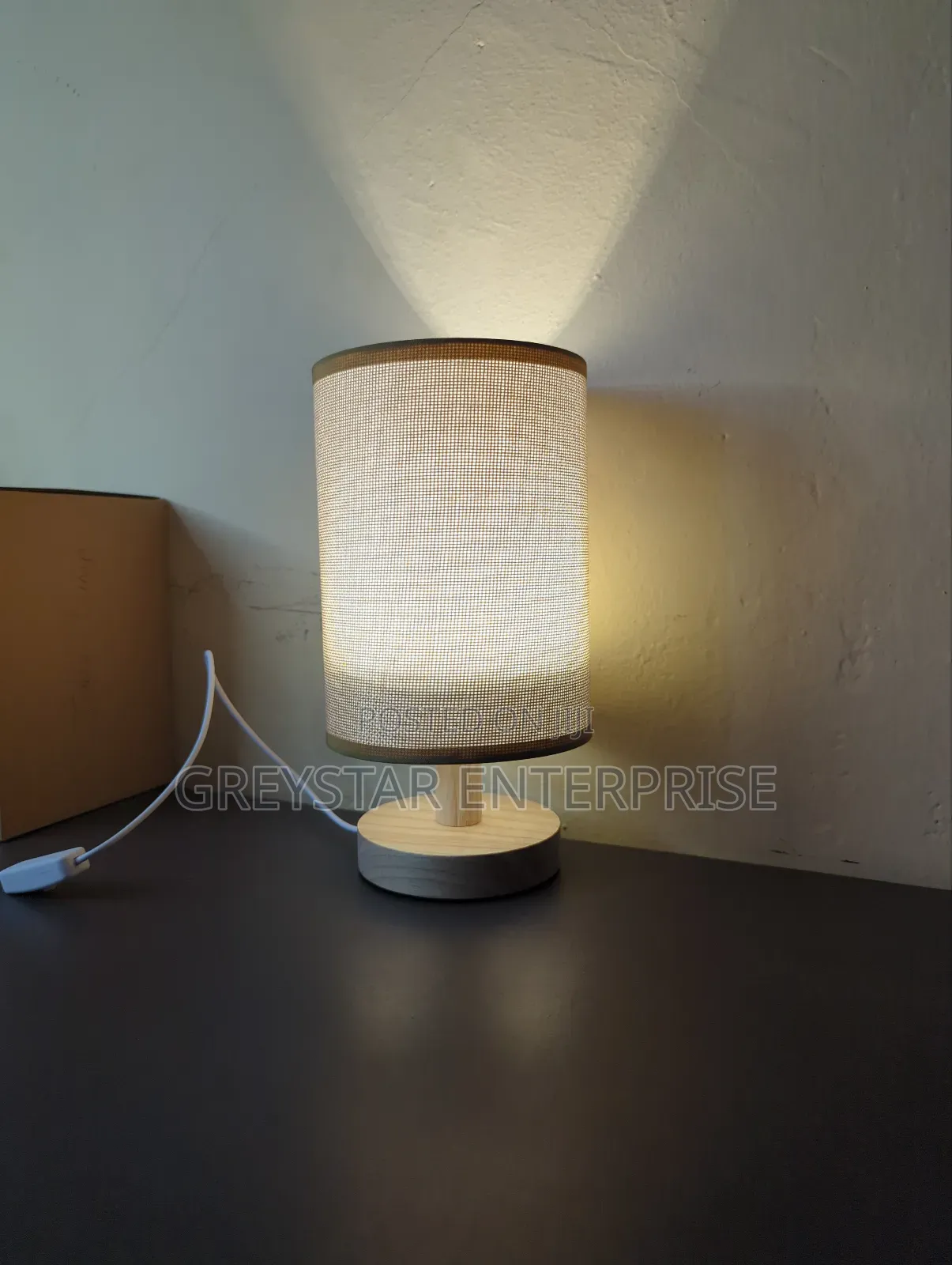 Minimalist Bedside Lamp Small Table Lamp Wooden Fabric