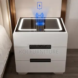 Storage Units; Home Bedroom Cabinet With Three Drawers and Led Light