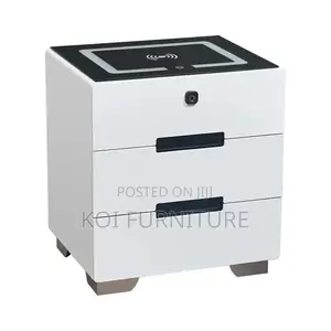 Storage Units; Home Bedroom Cabinet With Three Drawers and Led Light