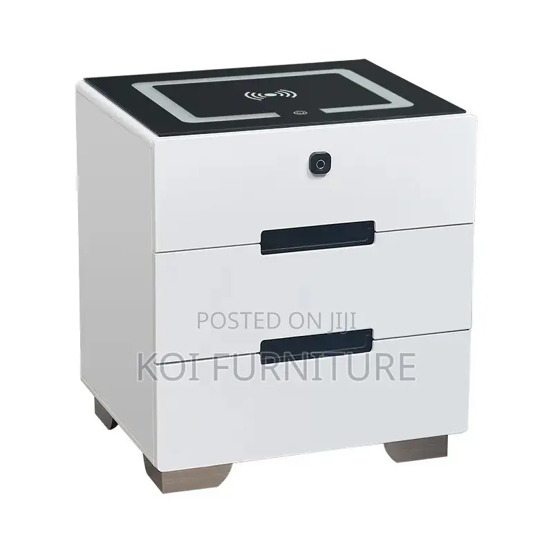 Storage Units; Home Bedroom Cabinet With Three Drawers and Led Light
