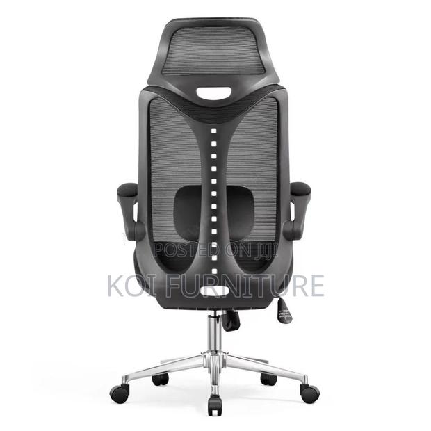 Office Chairs; Ergonomic High Backrest Seat With Headrest - thumbnail 5