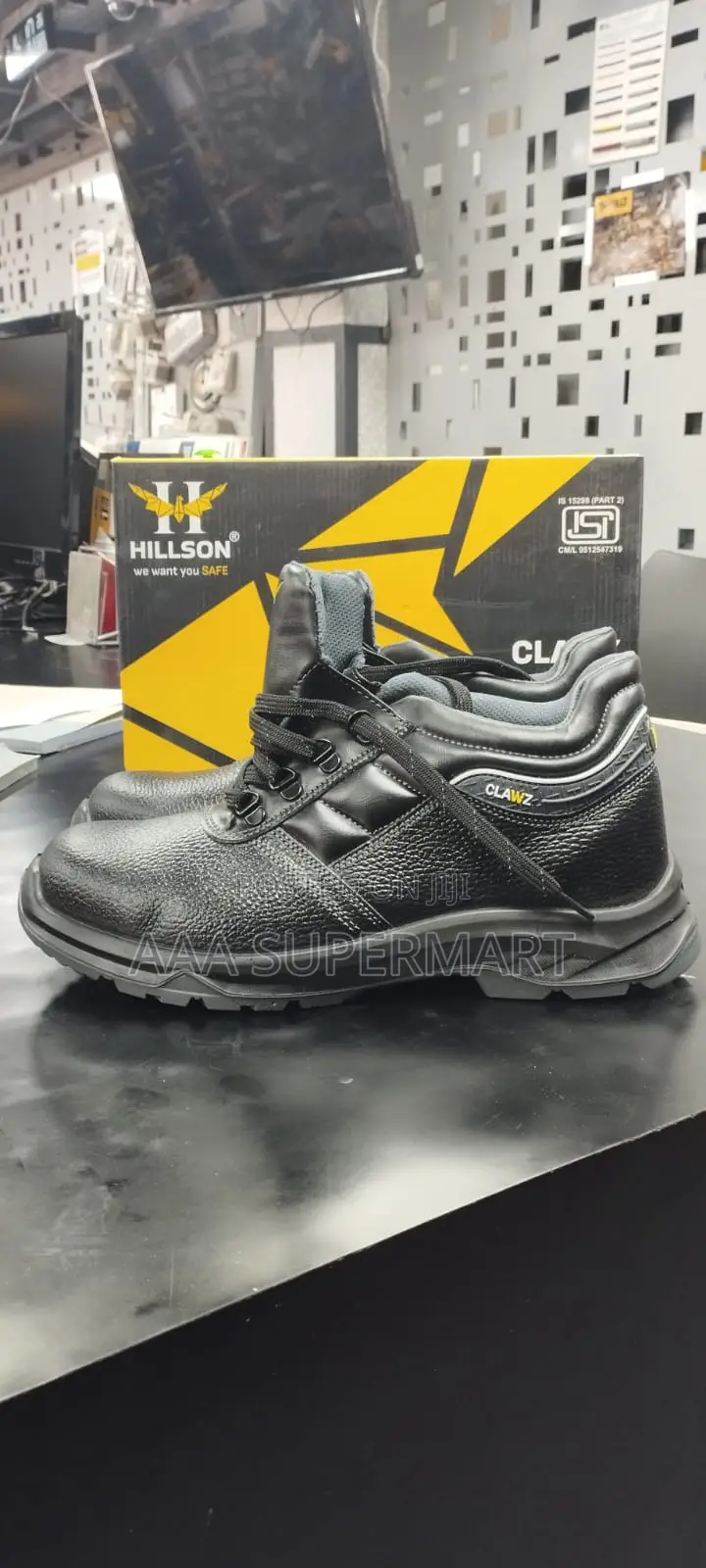 Hillson Is 15298 Steel Toe Heavy Duty Safety Shoes Grey Sole