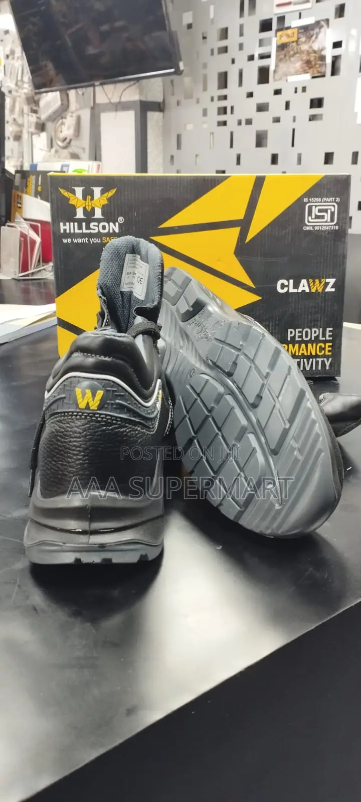 Hillson Is 15298 Steel Toe Heavy Duty Safety Shoes Grey Sole