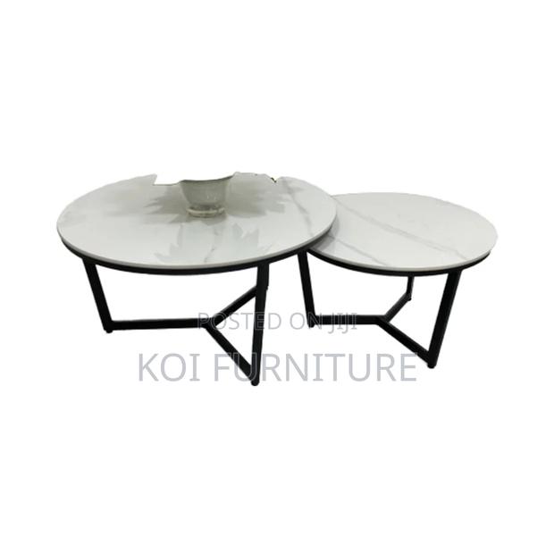 Coffee Table; Marble Heavy Duty Home Office Coffee Table - thumbnail 2
