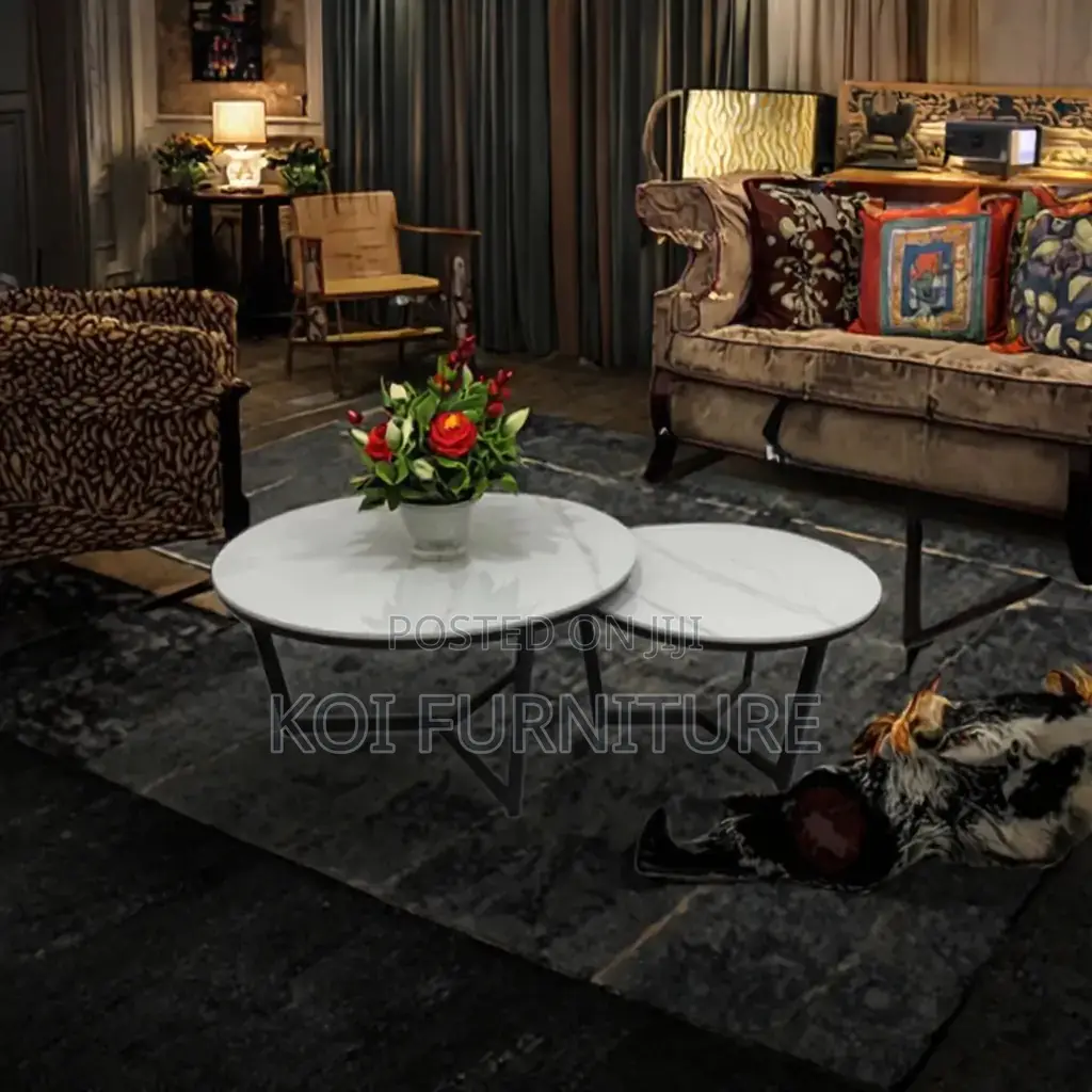Coffee Table; Marble Heavy Duty Home Office Coffee Table