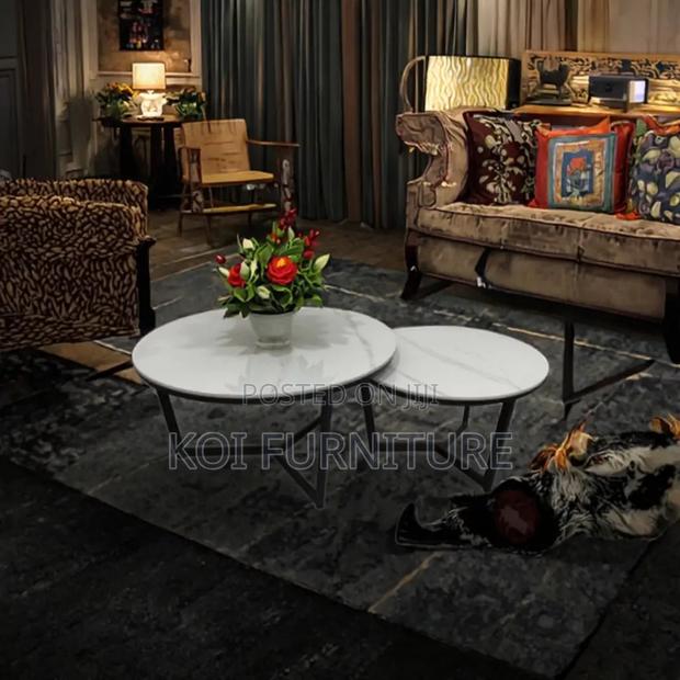 Coffee Table; Marble Heavy Duty Home Office Coffee Table - thumbnail 4