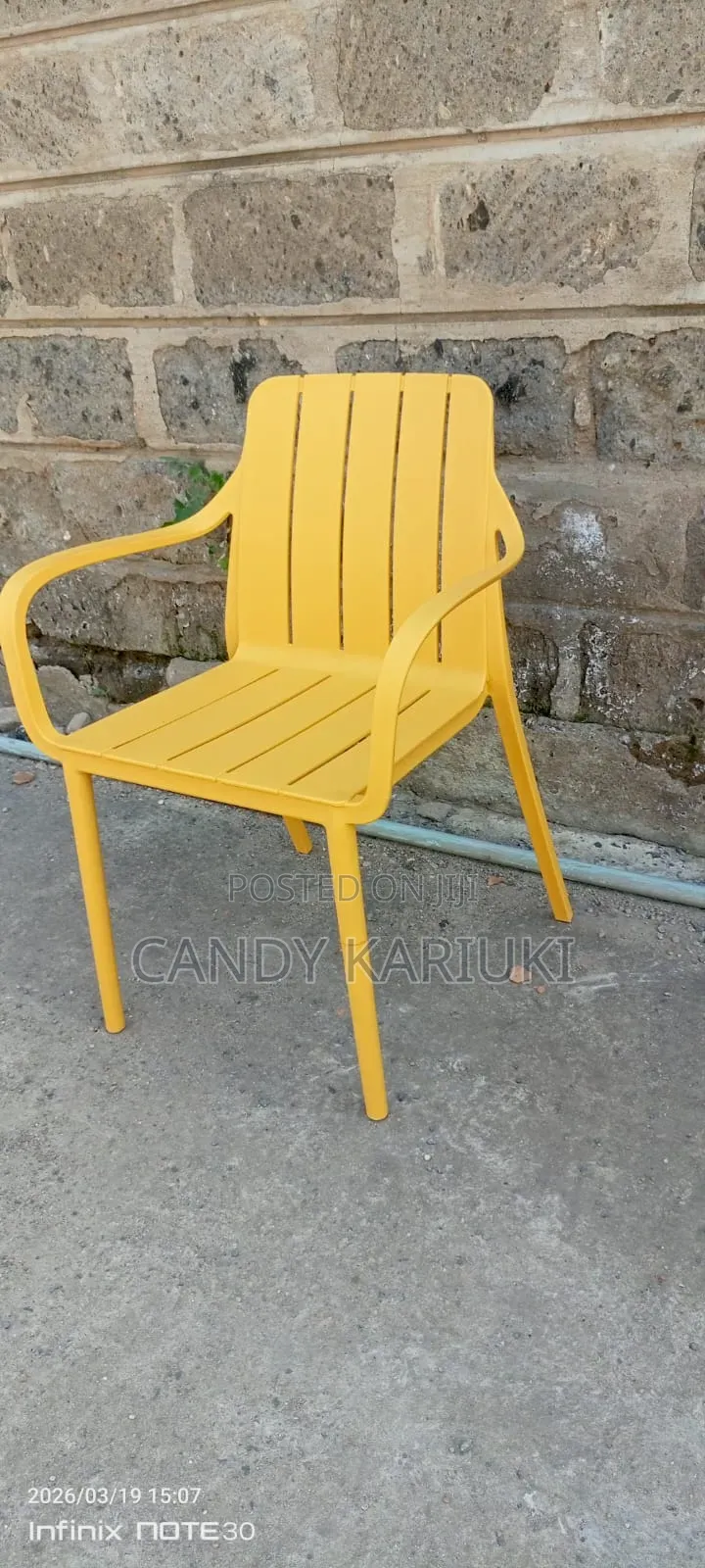 Yellow Spacious Hotel Chair