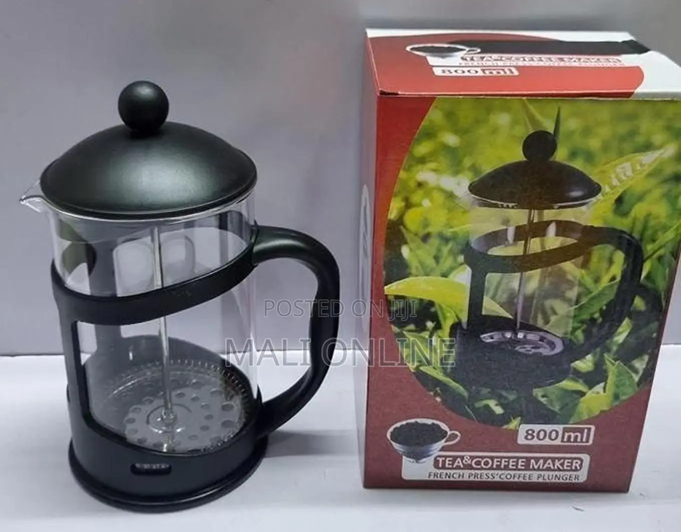 800ml French Press Coffee Maker Triple Filter Coffee Tea Brewer