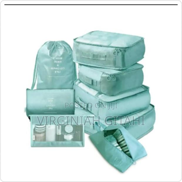 8pcs Travel Organiser for Suitcase With Toiletry Case