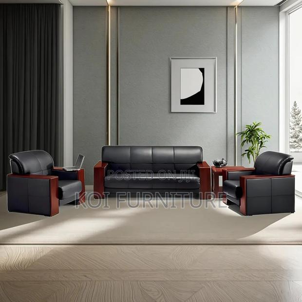 Office Sofa; Executive Five Seaters Office Leather Sofa Sets - thumbnail 4