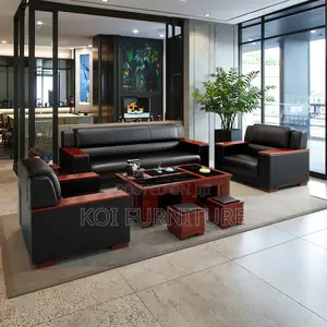 Office Sofa; Executive Five Seaters Office Leather Sofa Sets