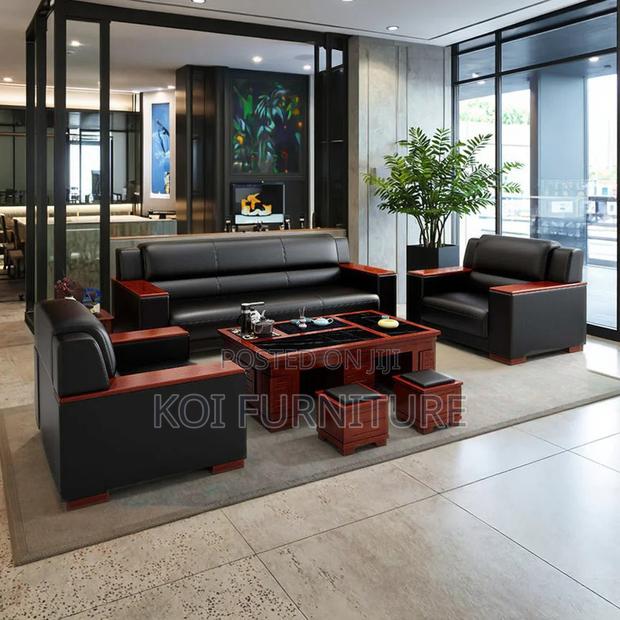 Office Sofa; Executive Five Seaters Office Leather Sofa Sets - thumbnail 5
