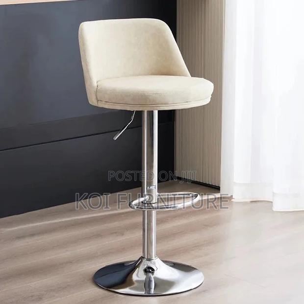 Barstools; Adjustable Swivel Leather Home Counter Barstool - thumbnail 9
