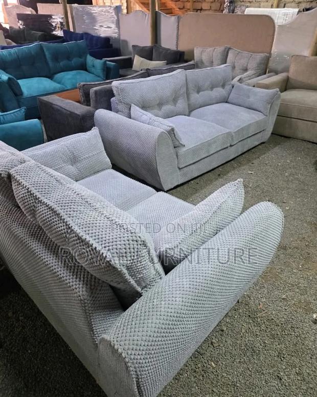 Luxury Blue Fabric Sofas - thumbnail 2