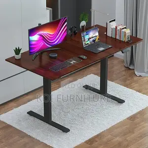 Office Desk; Height Adjustable Electric Desk With Telescoping Legs