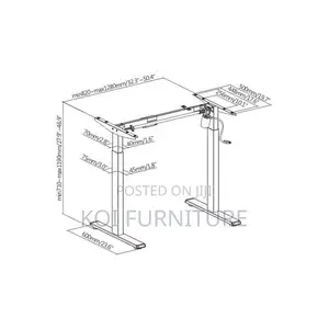 Office Desk; Height Adjustable Electric Desk With Telescoping Legs