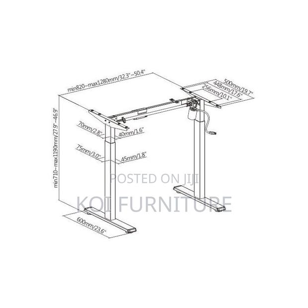 Office Desk; Height Adjustable Electric Desk With Telescoping Legs - thumbnail 2