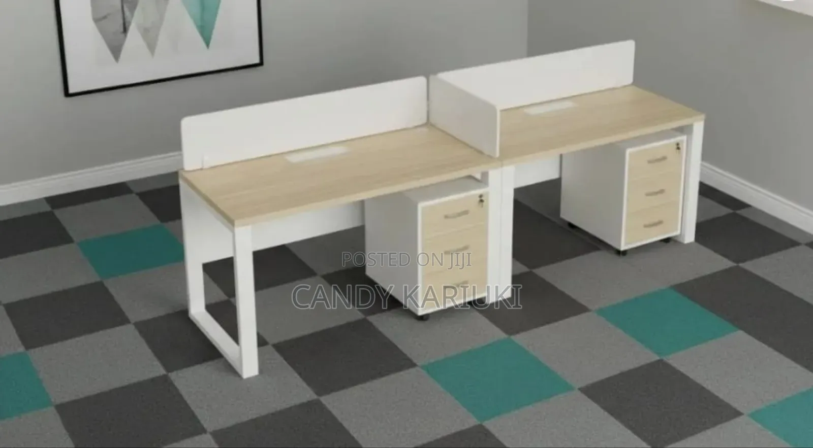 2 Way Workstation With Mobile Drawers