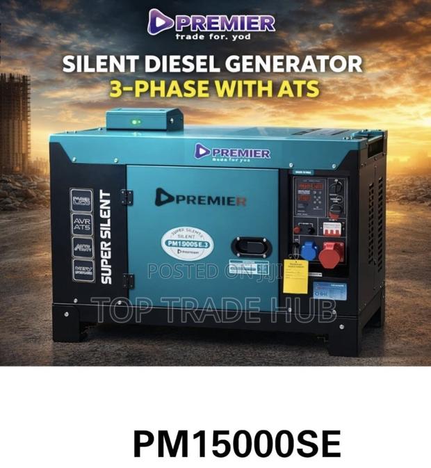 Premier Pm15000se Automatic Silent Diesel Generator 18kva 3 Phase - main view
