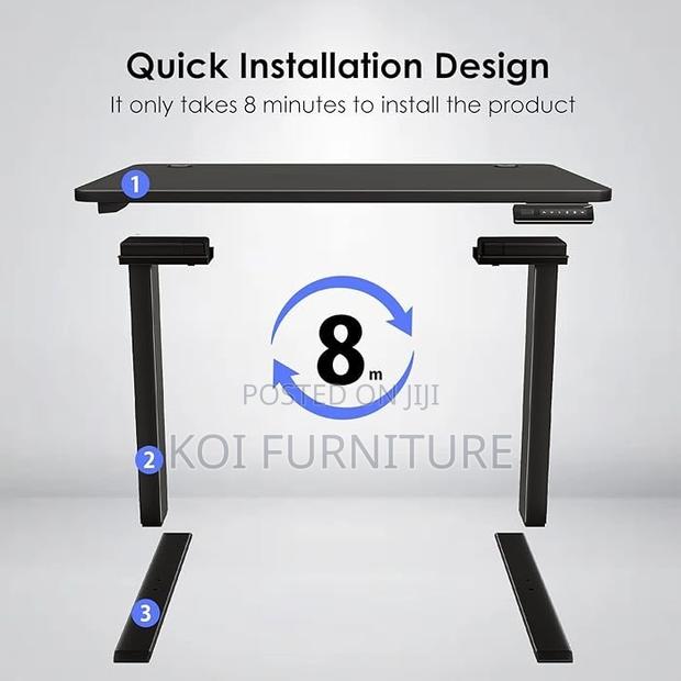 Office Desk; 1.6m Electric Height Adjustable Desk With Push Button - thumbnail 2