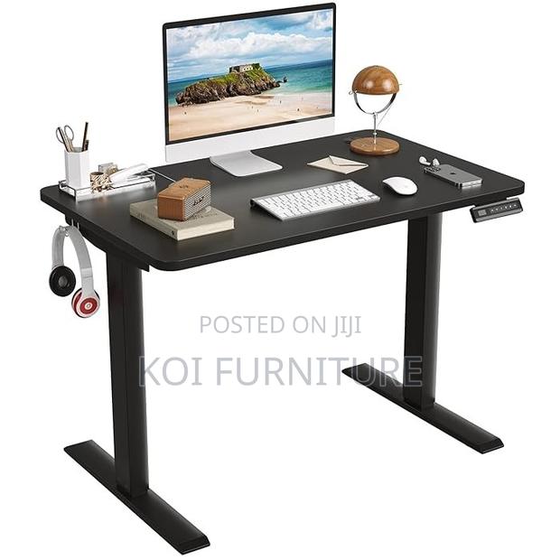 Office Desk; 1.6m Electric Height Adjustable Desk With Push Button - thumbnail 3