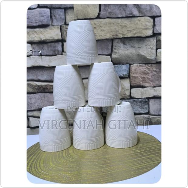 *White Ceramic Mugs* 6 Cups*