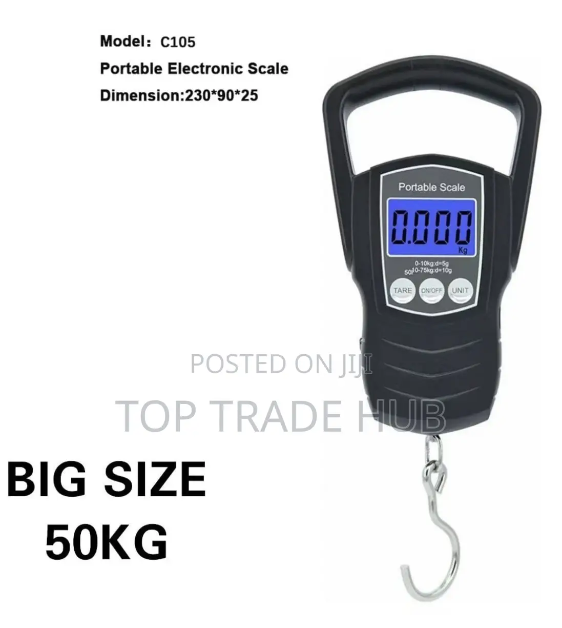 C105 Portable Electric Hanging Scale 50kg Max Weight