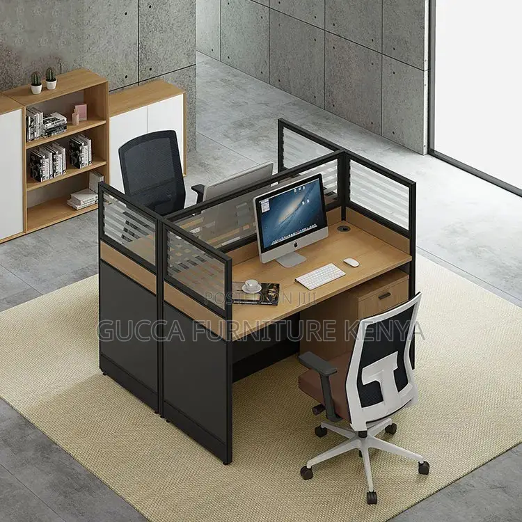 2-Way Modular Brown Imported Workstation