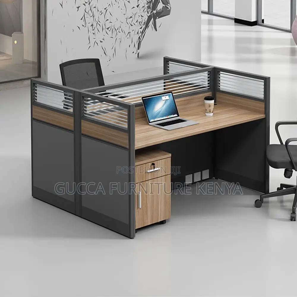 2-Way Modular Brown Imported Workstation