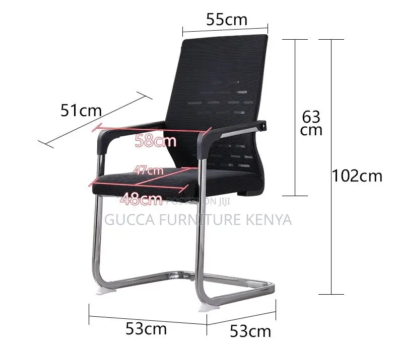 Mid-Back Mesh Conference Chair With Arms