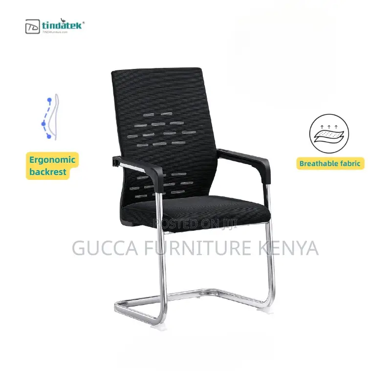 Mid-Back Mesh Conference Chair With Arms