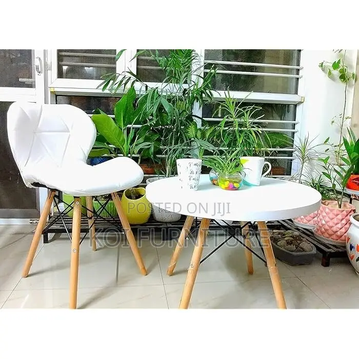 Dining Chairs; Eames Leather Padded Home Balcony Dining Chair