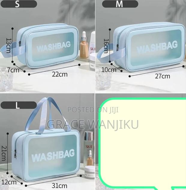 3pcs Waterproof Cosmetic/ Toiletry Portable /Wash Bag* - thumbnail 2