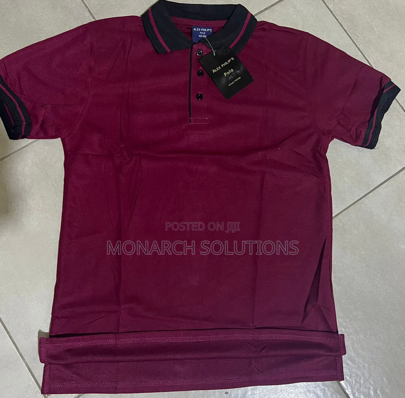 Maroon Black.Green Black Plain. Polo's