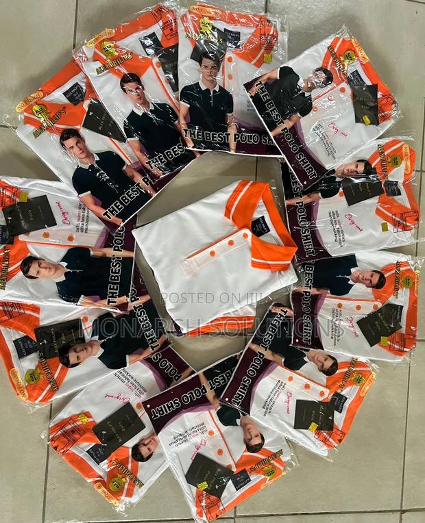 White Orange Polo Tshirts - thumbnail 2