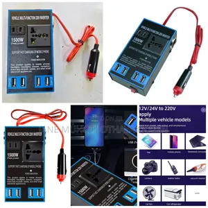 Car Power Inverter 12v 24v to 220v Converter 1500w