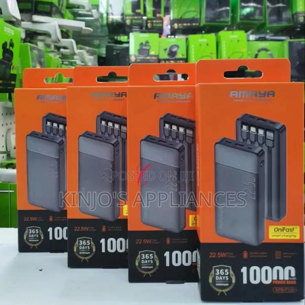 Amaya Apb-F129 *10,000mah 22.5w* Power Bank With *4 Built in Cables*