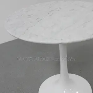 White Outdoor Dining Marble Table