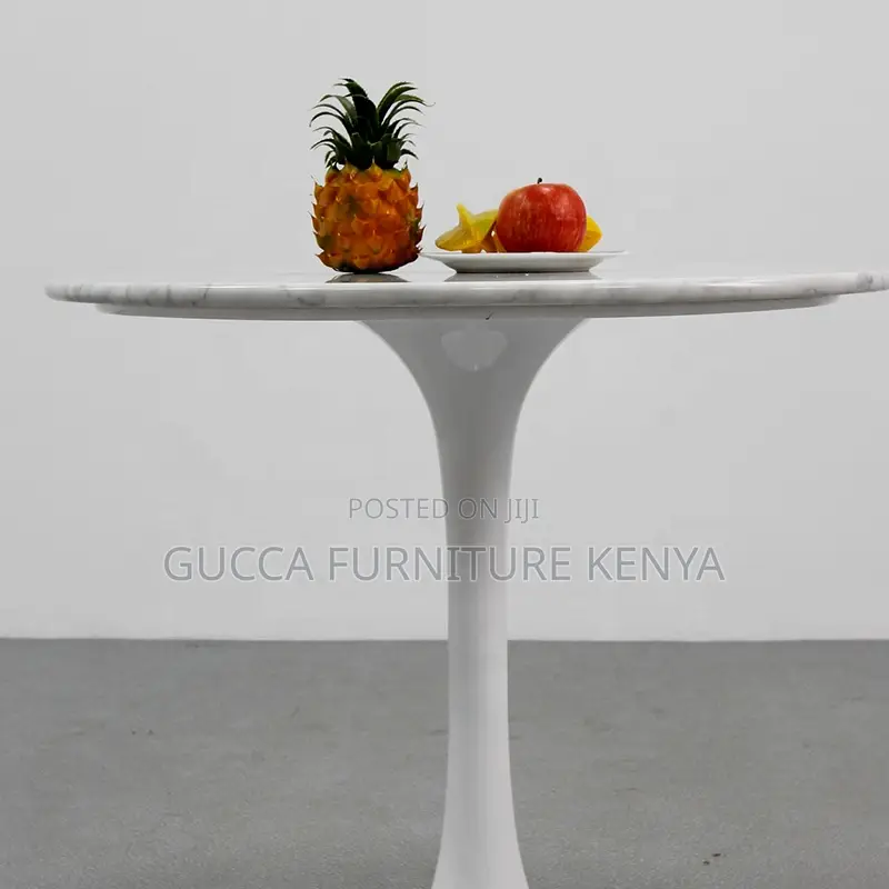 White Outdoor Dining Marble Table